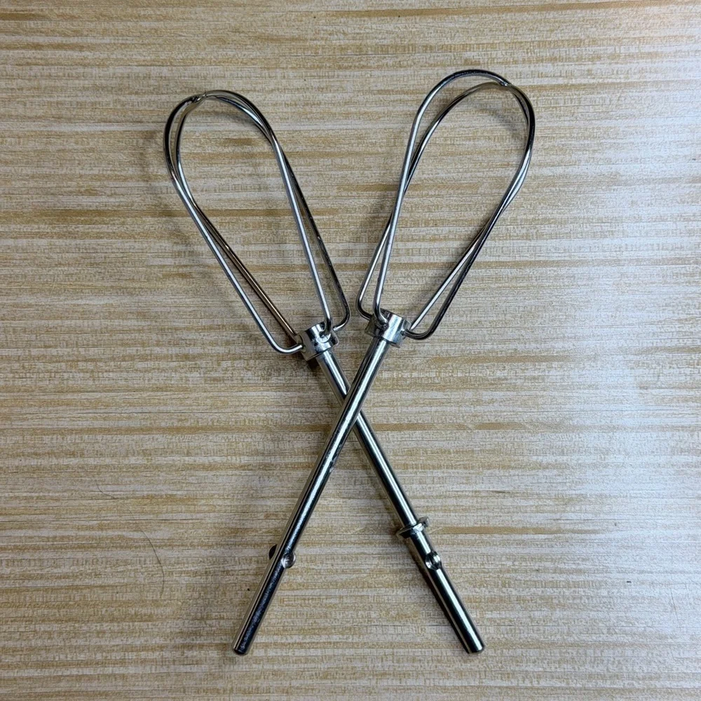 KitchenAid Hand Mixer turbo beaters Set Replacement Parts Silver Tone - Picture 2 of 10